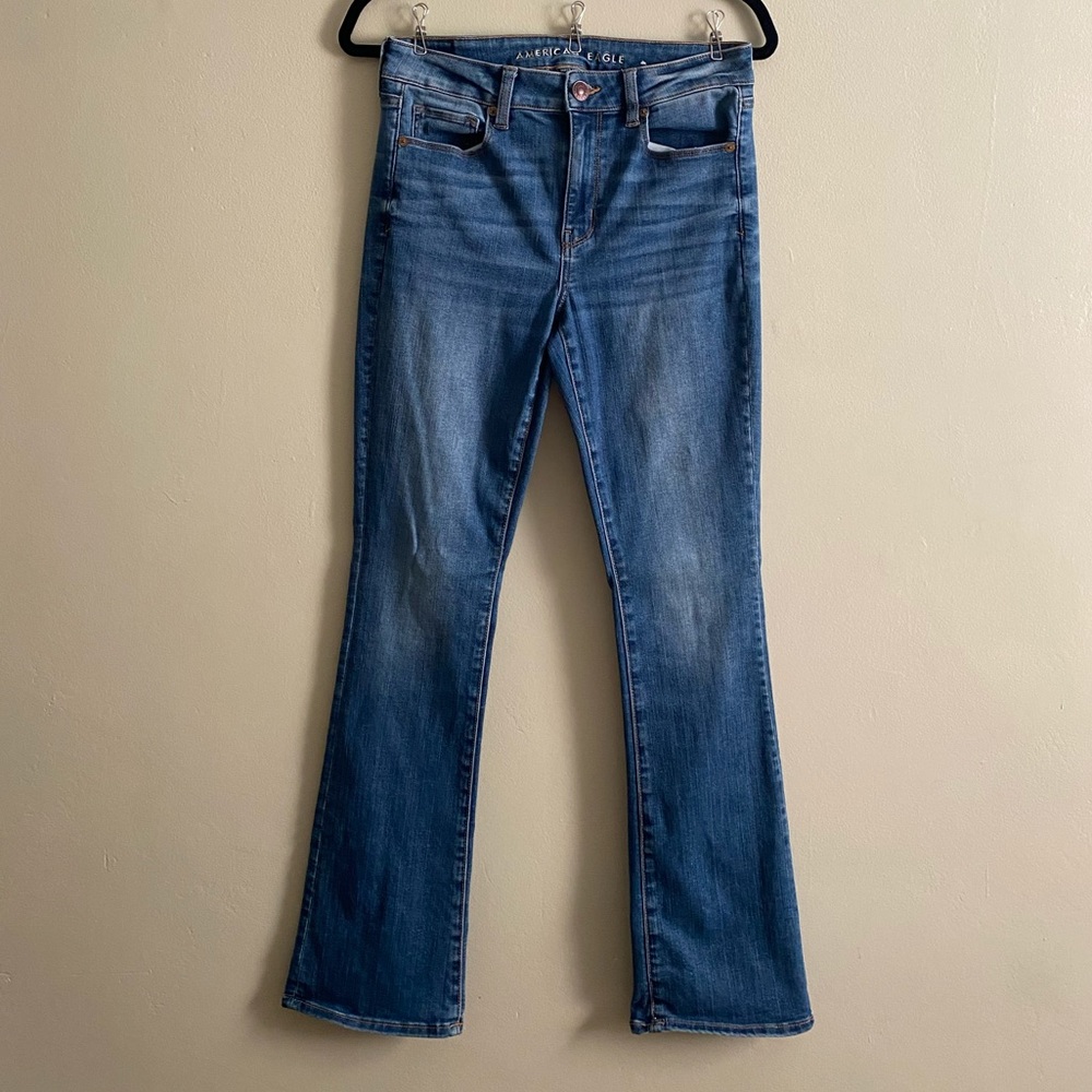 American Eagle High Waist Kick Boot Jeans